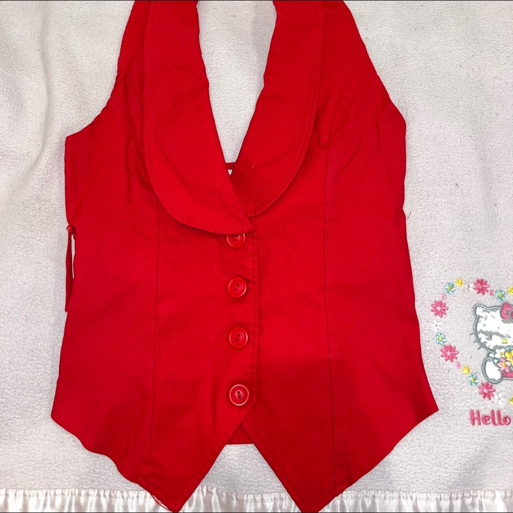 Red Halter Vest